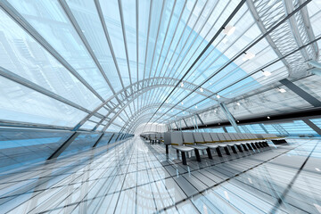 Three dimensional render ofÔøΩairport departure area