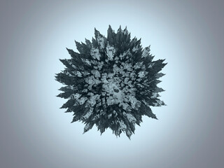 Planet full of skyscrapers, 3D Rendering