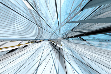 Architecture visualization of an airport, 3D Rendering