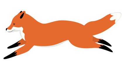 Cartoon red fox