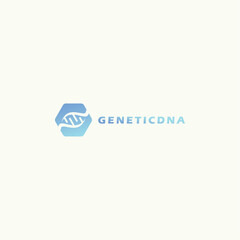 GeneticDna logo design vector