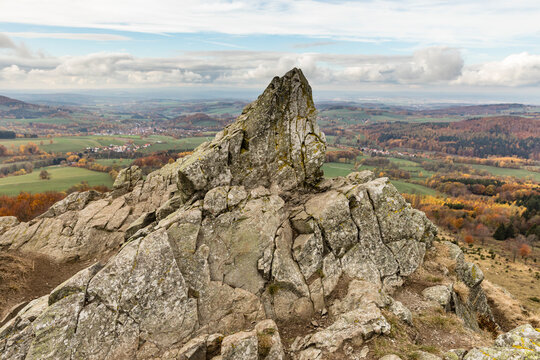 Germany, Hessian Rhoen Nature Park, autumn on the Wasserkuppe