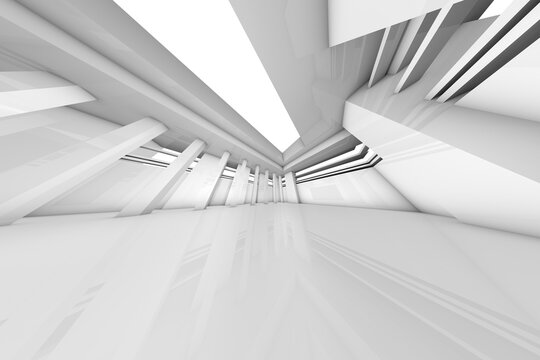 Futuristic room, 3D Rendering