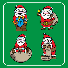 The  Santa claus bundle set for Christmas  or holiday concept