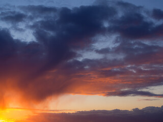 Fototapeta na wymiar sky at sunset with clouds