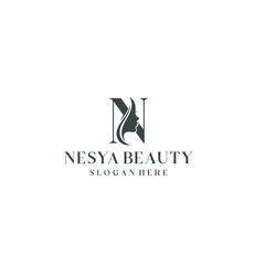 Letter N and Beauty Face logo concept ready for your brand