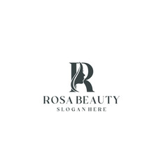 Letter R and Beauty Face logo concept ready for your brand