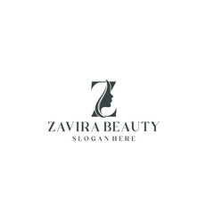 Fototapeta premium Letter Z and Beauty Face logo concept ready for your brand