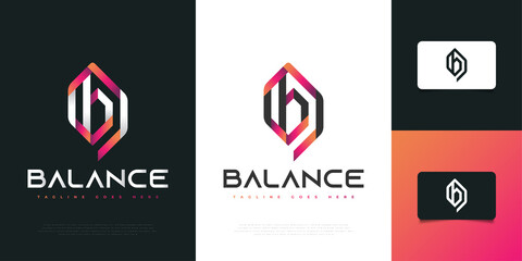 Modern and Abstract Initial Letter B Logo Design Template. B Logo Design