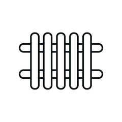 Heating linear icon. Thin line customizable illustration. Vector isolated outline drawing. Editable stroke
