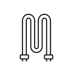 Heating linear icon. Thin line customizable illustration. Vector isolated outline drawing. Editable stroke
