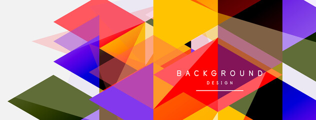 Mosaic triangles geometric background. Techno or business concept, pattern for wallpaper, banner, background, landing page