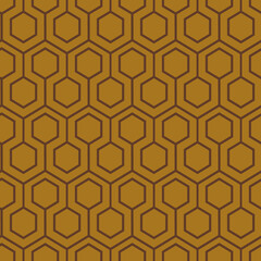 Golden vintage geometric seamless repeat pattern print background