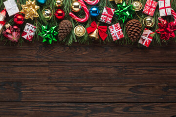 Fototapeta na wymiar Christmas tree with decoration