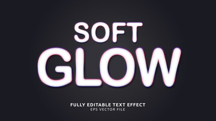 Purple-Blue Soft Glow Vector Editable Text Effect