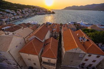 Korcula town on Korcula island, Adriatic Sea, Croatia