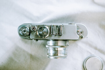 Vintage old Soviet photo camera