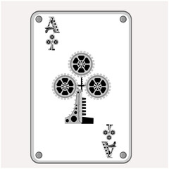 Fototapeta premium Ace of Clubs in the style of mechanical steampunk. Vector illustration.