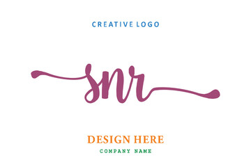 SNR lettering logo is simple, easy to understand and authoritative
