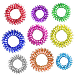 Colorful hair bands isolated
