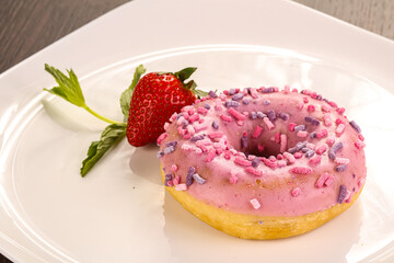 Glaze cundy donut with chocolate