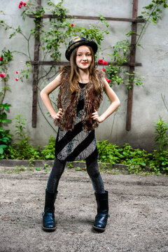 Portrait of fashionable girl