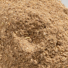 Detailed and large close up shot of powdered anacyclus spice.