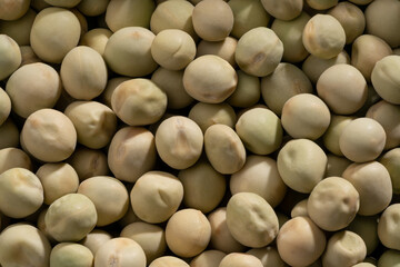 Detailed and large close up shot of peas.