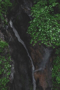 Germany, Bavaria, Partnach Gorge near Garmisch-Partenkirchen, aerial view