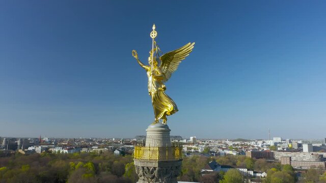 Victory Column Aerial Shot Berlin