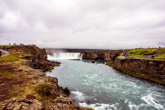 Iceland, Godafoss Waterfall