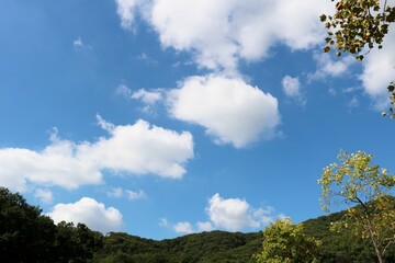 気持ち良い秋の青空　風景