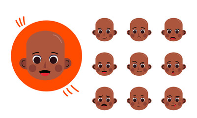 Boy. Human character for your scenes. Character ready for animation. Funny cartoon. The set for the character animation.