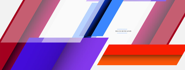 Vector background. Abstract overlapping color lines design with shadow effects. Illustration for wallpaper banner background or landing page