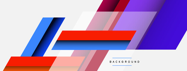 Vector background. Abstract overlapping color lines design with shadow effects. Illustration for wallpaper banner background or landing page