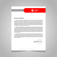 Business style letterhead design. Template letterhead design for business corporate.
