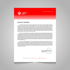 Business style letterhead design. Template letterhead design for business corporate.
