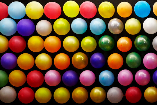 Spain, Andalusia, Conil de la Frontera, close-up of colorful balloons
