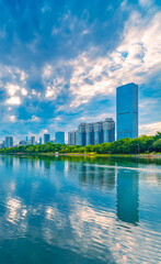Obraz premium Urban environment of Nanhu Park in Nanning, Guangxi