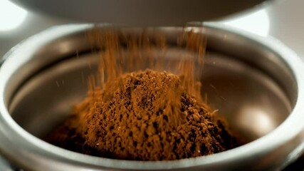 Process of making coffee in espresso machine
