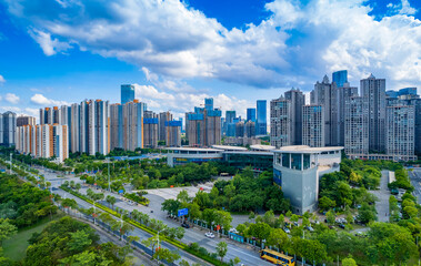 Fototapeta premium Cityscape of Nanning City, Guangxi, China