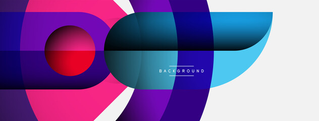 Trendy shapes, color minimal design composition, lines and shadows for wallpaper banner background or landing page