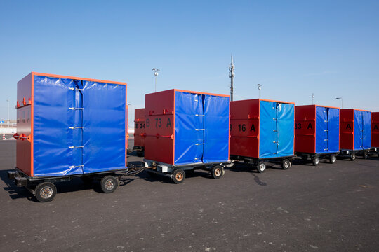 Germany, Norddeich, baggage containers