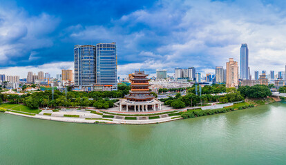 Obraz premium Changyou Pavilion of ancient city wall in Nanning, Guangxi