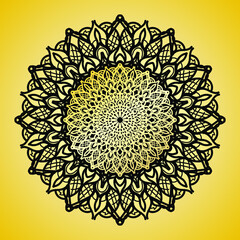 Vector round abstract circle. Mandala style.