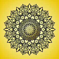 Vector round abstract circle. Mandala style.
