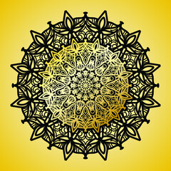 Vector round abstract circle. Mandala style.