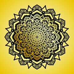 Vector round abstract circle. Mandala style.