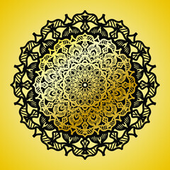 Vector round abstract circle. Mandala style.