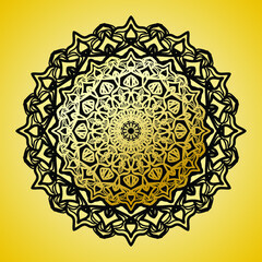 Vector round abstract circle. Mandala style.